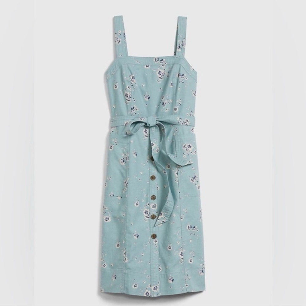 GAP Light Blue Floral Midi Dress